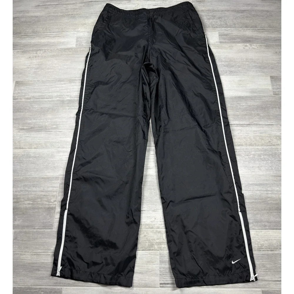 Nike‎ Track Pants Boys Youth Large 12-14 Straight Leg Pull On Athletic Black